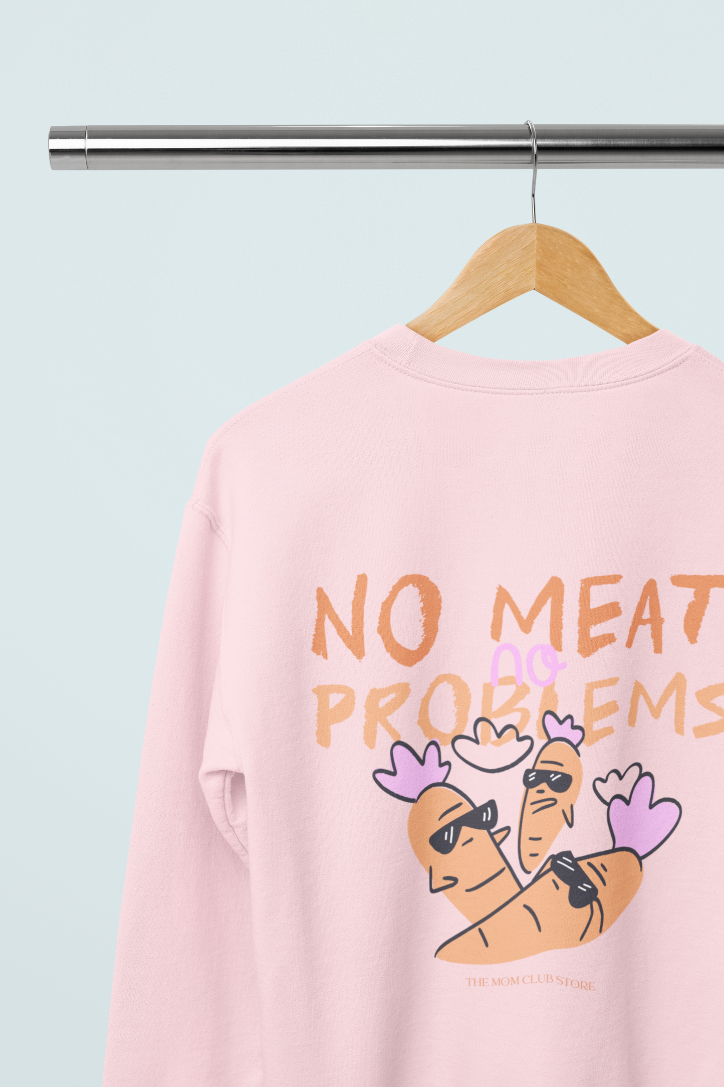 Crewneck sweatshirt -no meat no problem- for adults