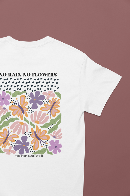 T-shirt à manches courtes à imprimé unisexe -NO RAIN- pour adulte