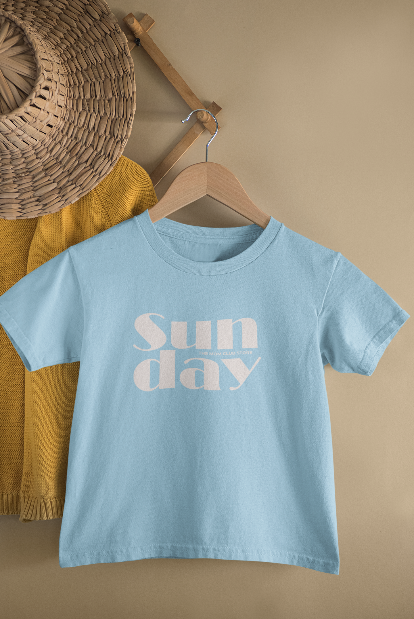 T-shirt à manches courtes à imprimé unisexe SUNDAY pour toddler