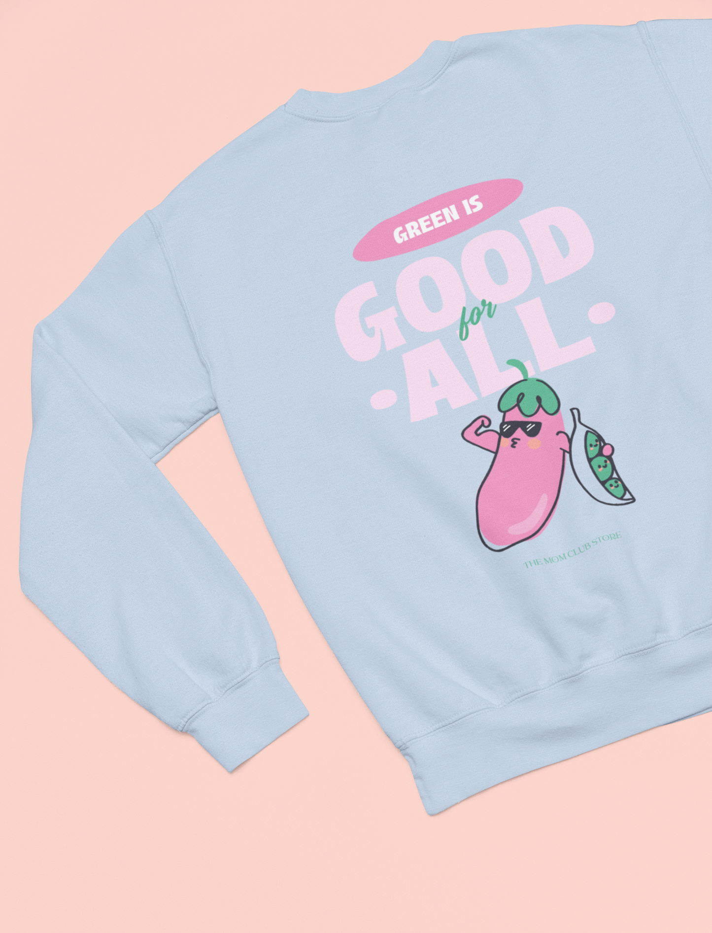 Sweatshirt crewneck -green is good for all- pour adulte
